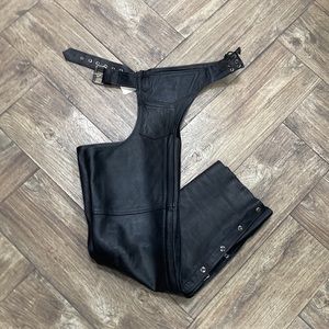 FMC Black Leather Men’s Chaps